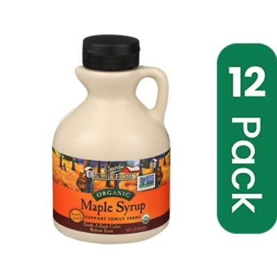 Coombs Family Farms Organic Grade A Dark Color Robust Taste Maple Syrup - 16 Ounce (Pack of 12)
