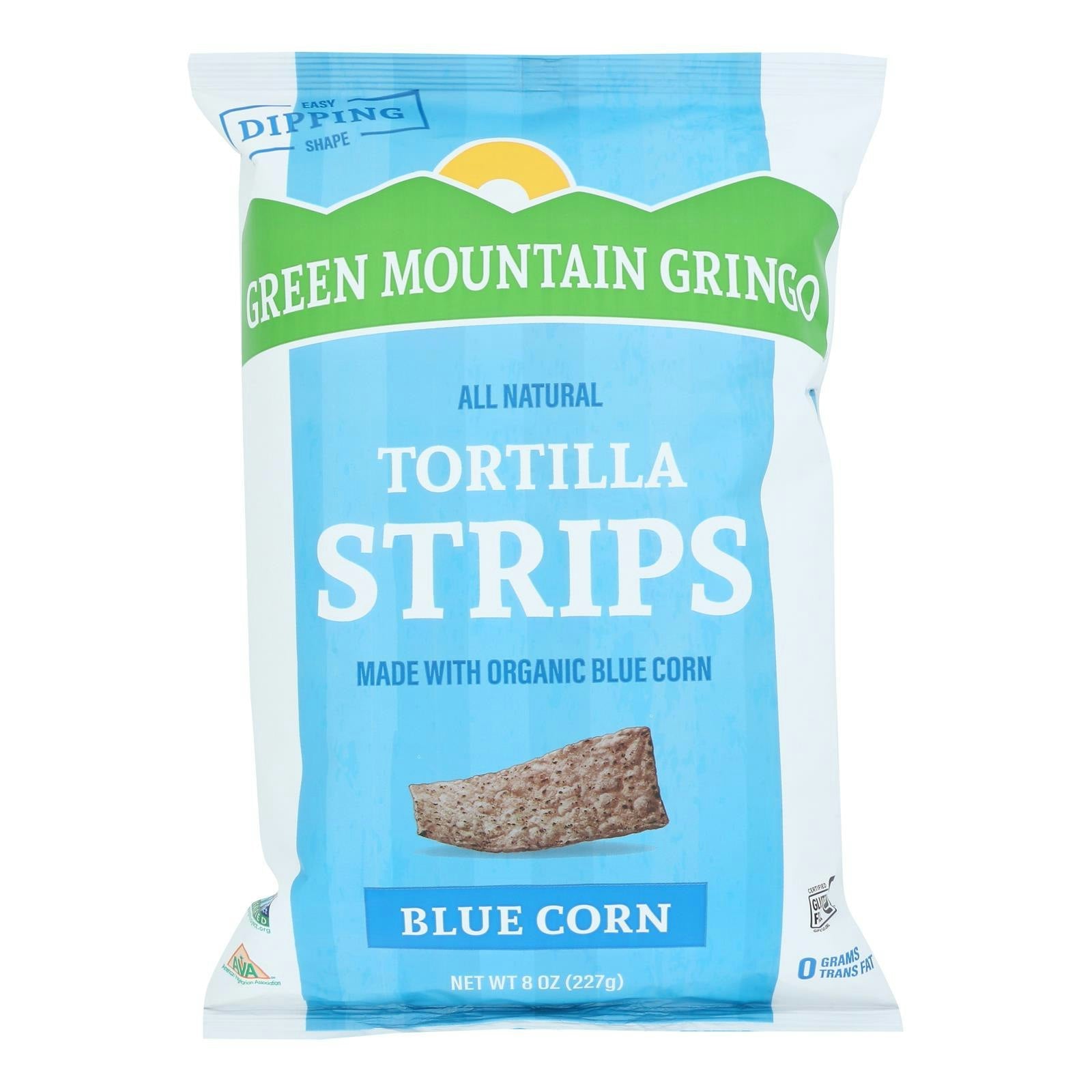 Green Mountain Gringo Tortilla Chips Blue Corn - 8 oz (Pack of 12)
