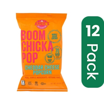 Angie's Kettle Corn Popcorn - Boom Chicka Pop - Cheddar - 4.5 oz (Pack of 12)