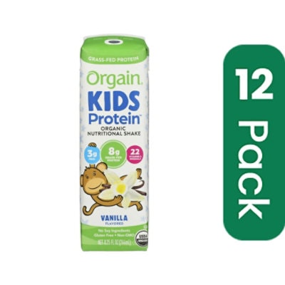 Orgain Organic Nutrition Shake - Vanilla Kids - 8.25 fl oz (Pack of 12)