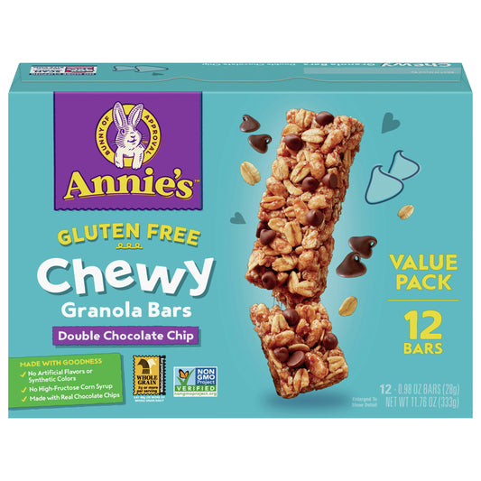 Annie's Homegrown Double Chocolate Chip Granola Bars 11.76 oz (Pack of 6)