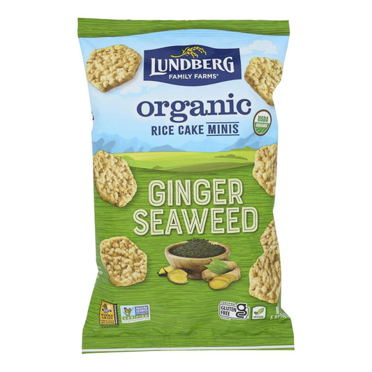 Lundberg Family Farms - Rice Cake Mini Ginger Seaweed 5 oz (Pack of 6)