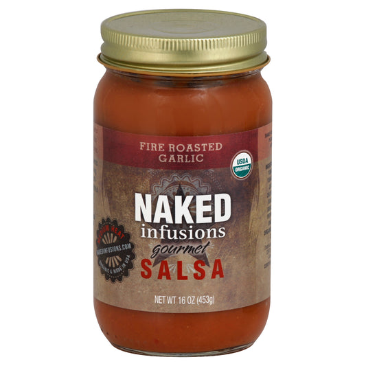 Naked Infusions Salsa Fire Roasted Garlic Organic 16 Oz (Pack Of 6)