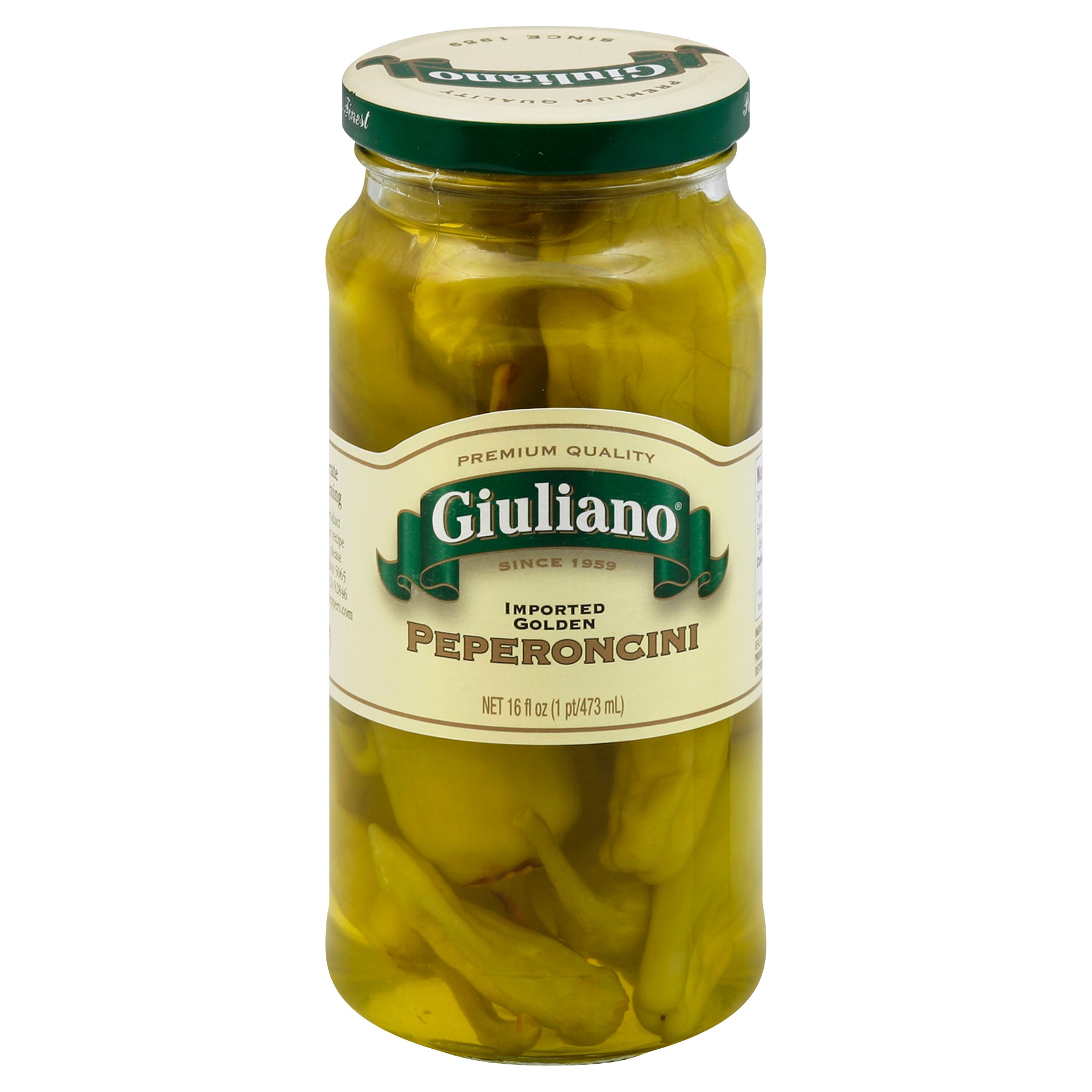 Giuliano Peperoncini Greek Golden 16 oz (Pack Of 6)