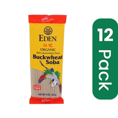 Eden Foods 100 Percent Buckwheat Soba Pasta - 8 Ounce (Pack of 12)