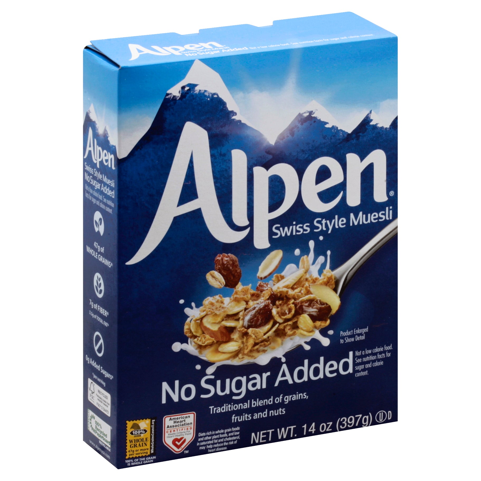 Alpen Cereal Muesli No Sugar 14 oz (Pack Of 12)