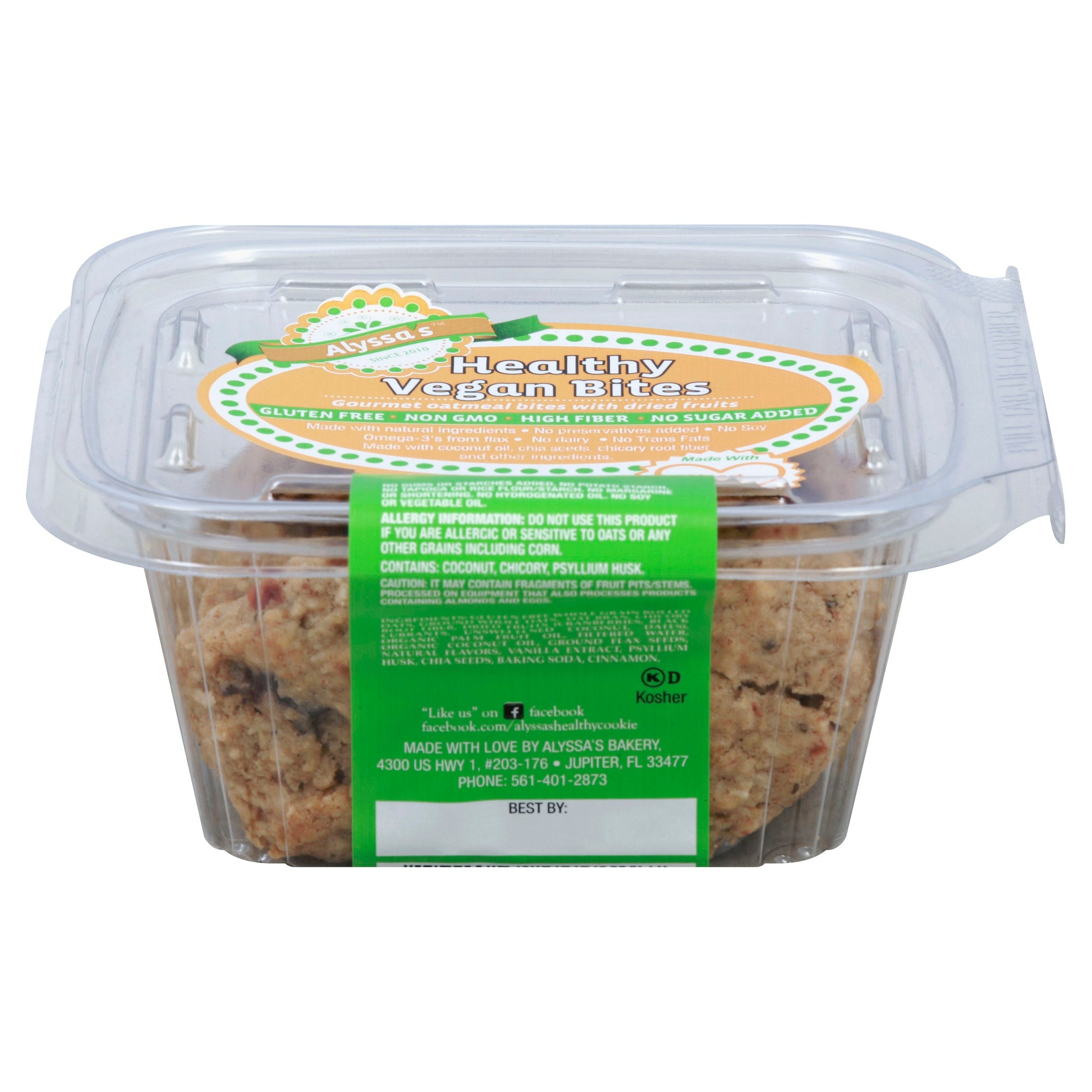 Healthy Oatmeal Bites Bites Oatmeal Vegan Gluten Free 6 oz (Pack of 20)