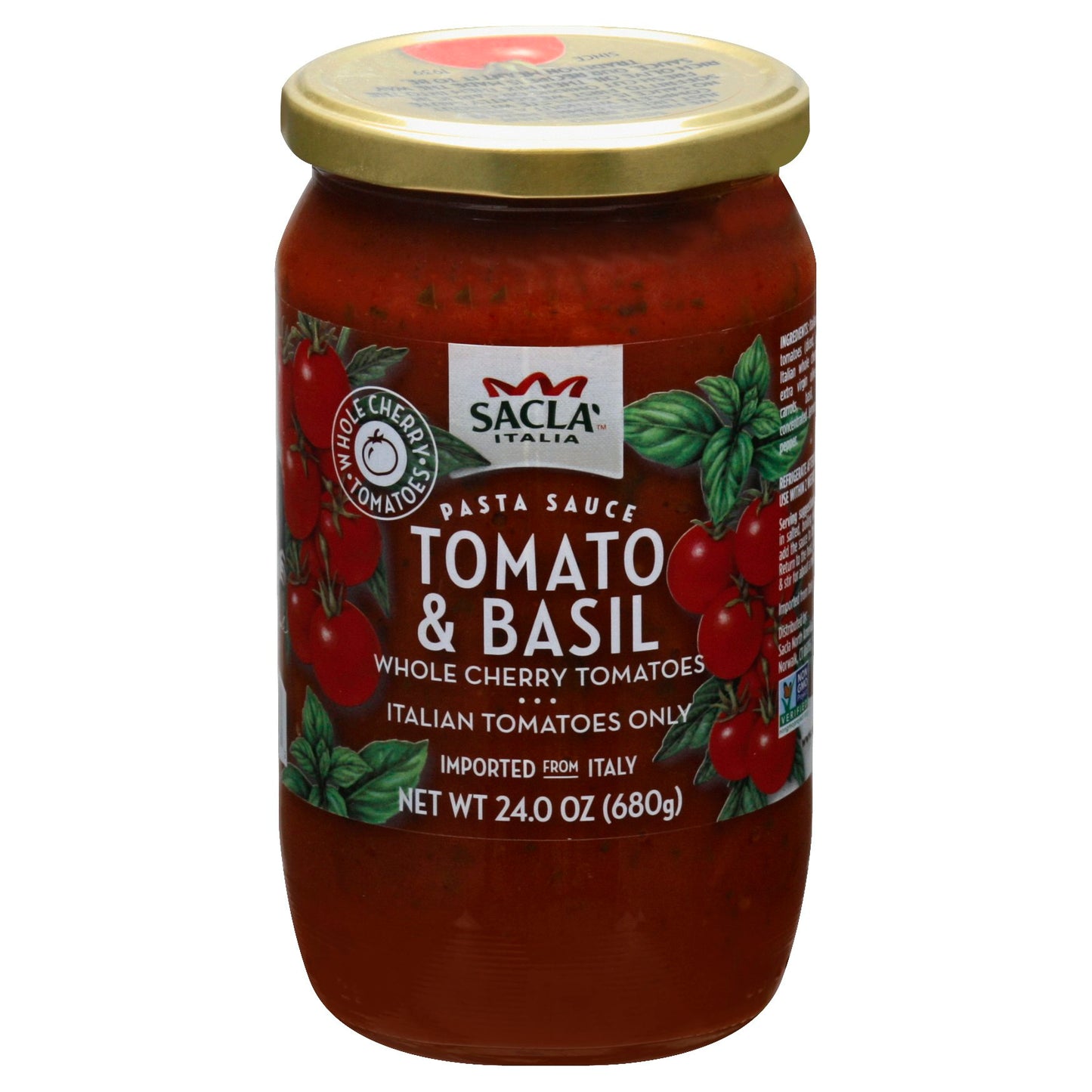 Sacla Tomato Cherry and Basil 24 oz (Pack of 6)