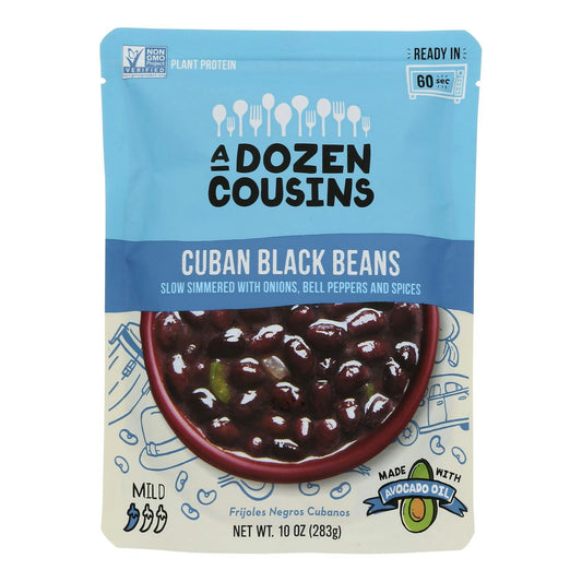 A Dozen Cousins - Ready to Eat Beans - Cuban Black 10 oz (Pack of 6)