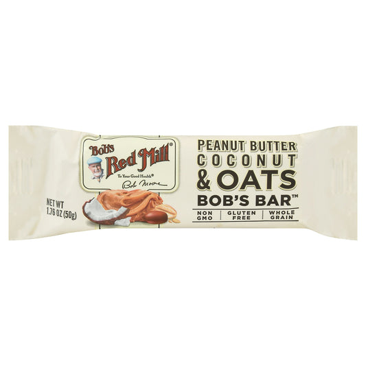 Bobs Red Mill Bar Oat Peanut Butter Coconut 1.76 oz (Pack of 12)