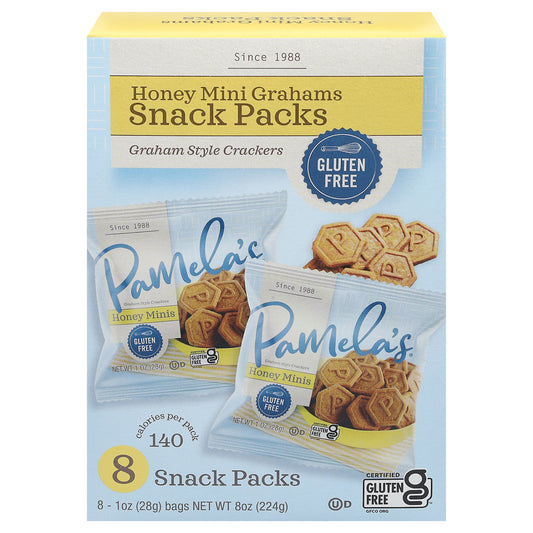 Pamelas Graham Honey Mini 8 Oz (Pack Of 6)