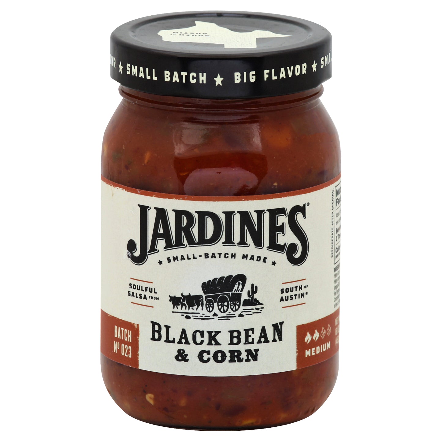 Jardines Salsa Medium Black bean & Corn 16 oz (Pack Of 6)