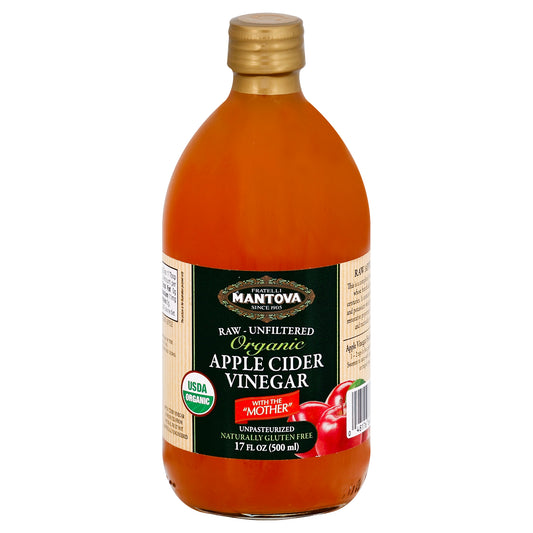 Mantova Vinegar Apple Cider Organic 17 Oz (Pack Of 6)