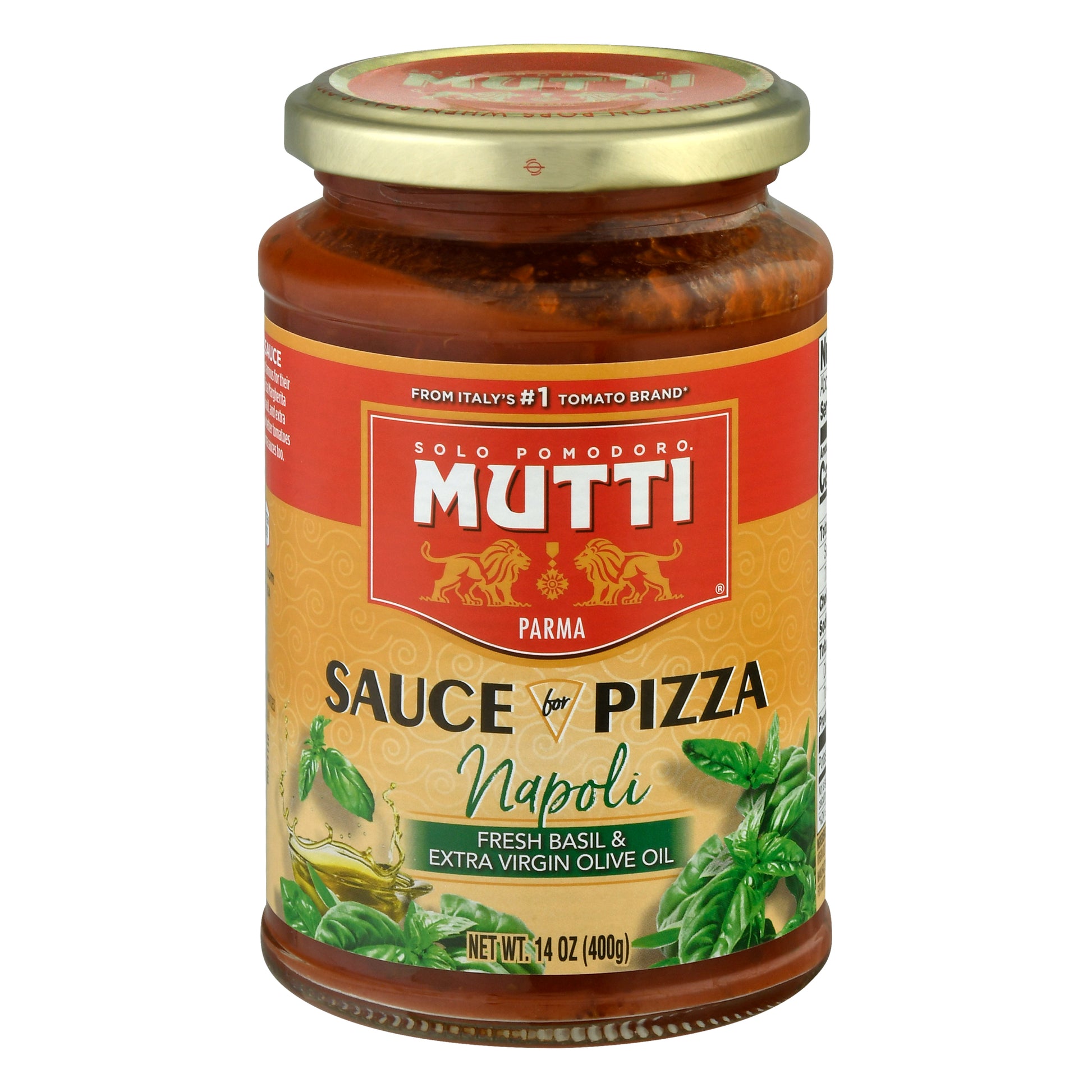 Mutti Sauce Pizza Basil Extra Virgin Olive Oil 14 oz (Pack Of 6)