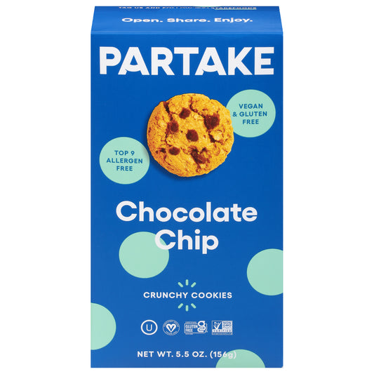 Partake Foods Cookie Chocolate Chip 5.5 oz (Pack Of 6)