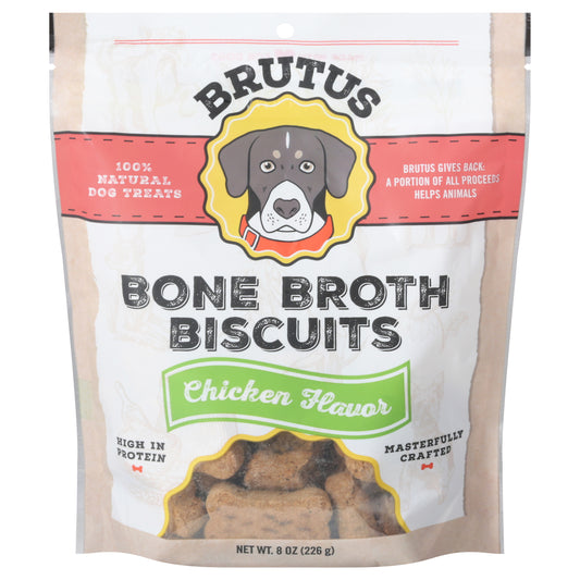 Brutus Broth Dog Biscuit Chicken 8 Oz (Pack Of 6)