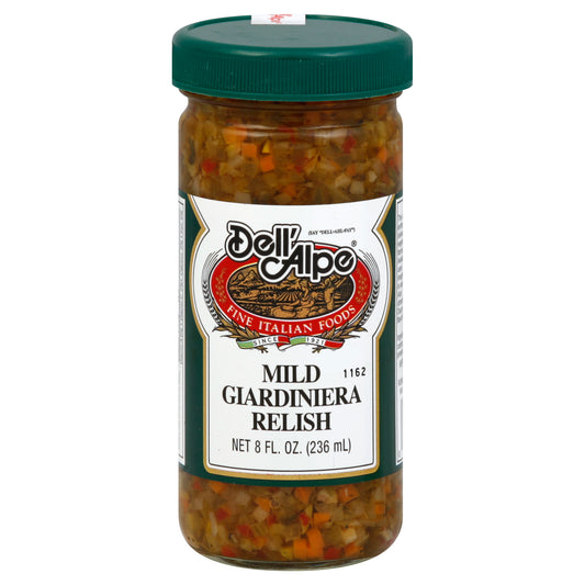 Dell Alpe Giardiniera Relish Mild 8 Oz (Pack Of 12)