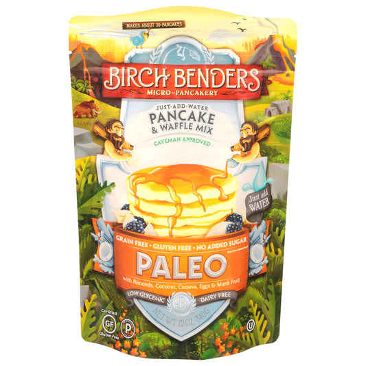 Birch Benders Mix Pancake Waffle Paleo Add Water 12 oz (Pack Of 6)