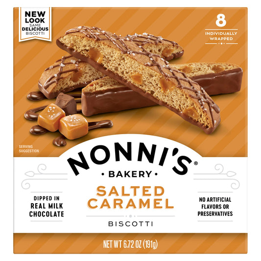 Nonnis Biscotti Salted Caramel 6.72 Oz (Pack Of 6)