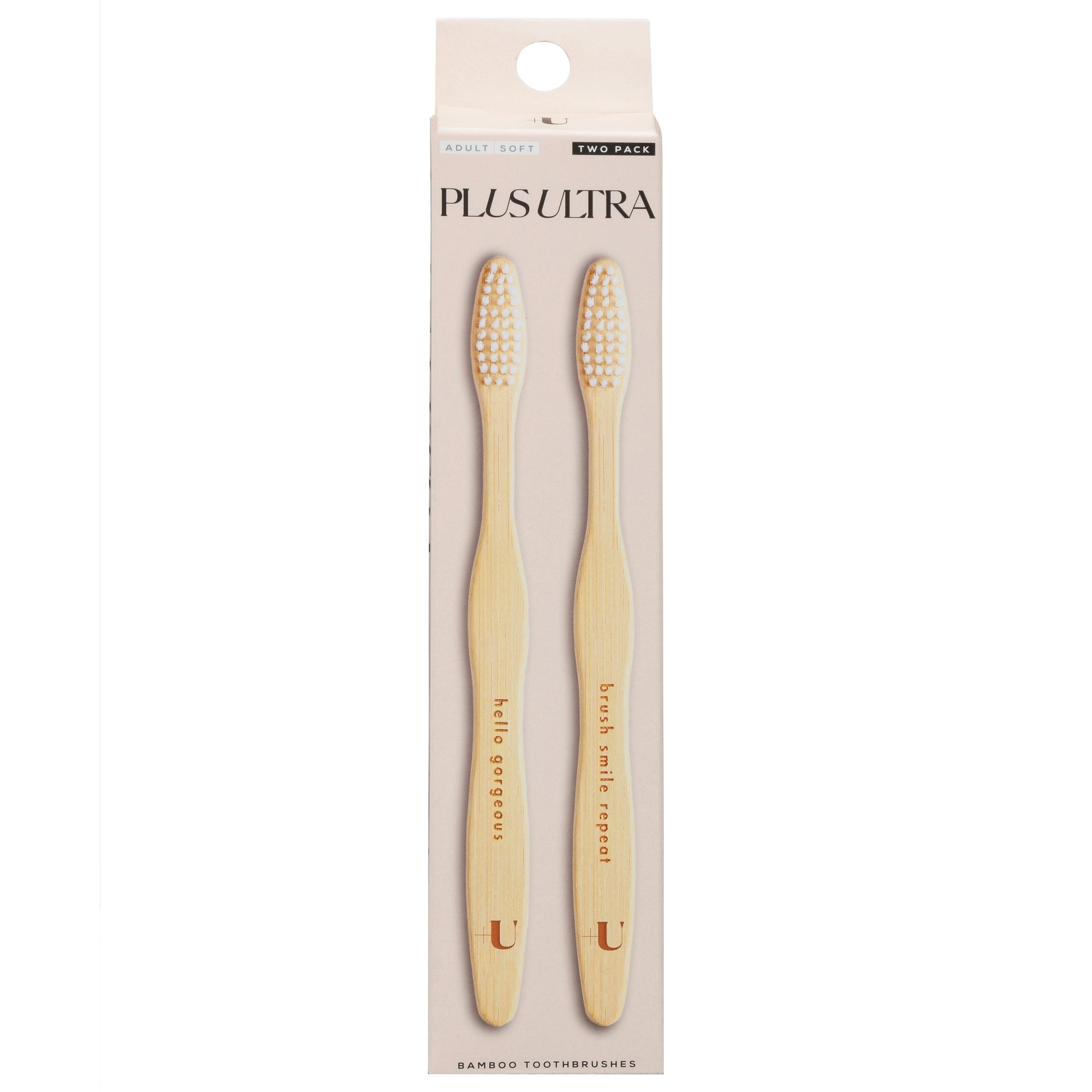 Plus Ultra Bamboo Toothbrush 2 count (Pack of 12)