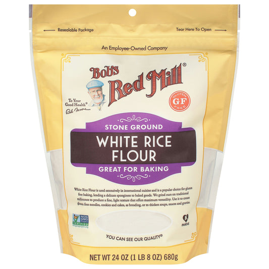 Bobs Red Mill Flour White Rice 24 oz (Pack of 4)