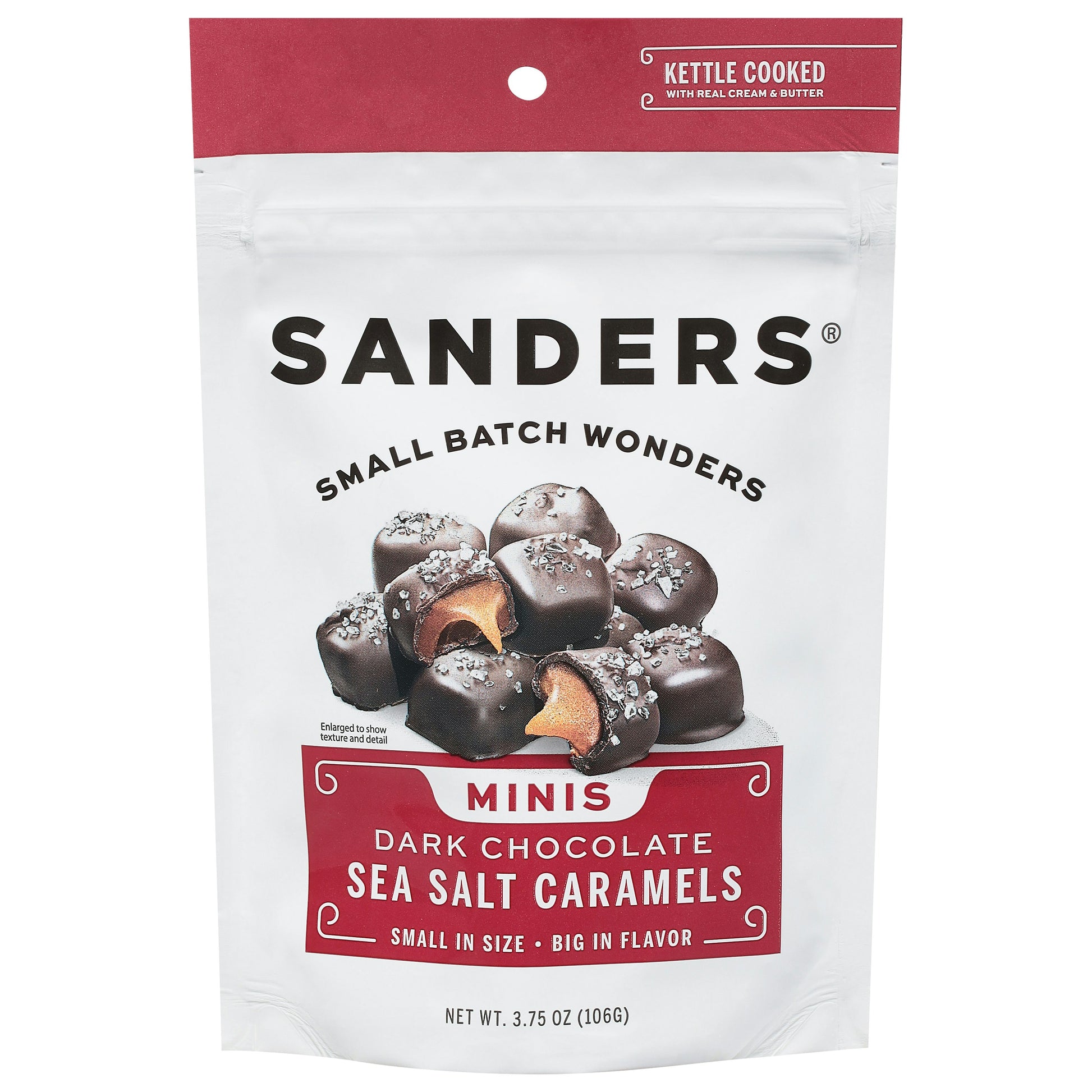 Sanders Bite Dark Chocolate Sea Salt Caramel 3.75 oz (Pack of 12)