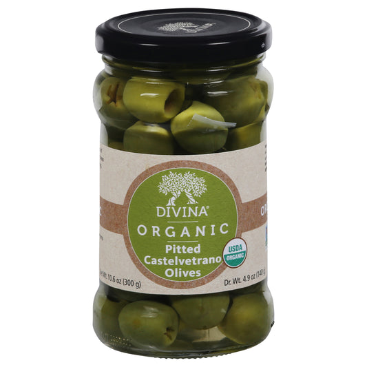 Divina Olive Pitted Castelvetrano Organic 4.9 oz (Pack Of 6)