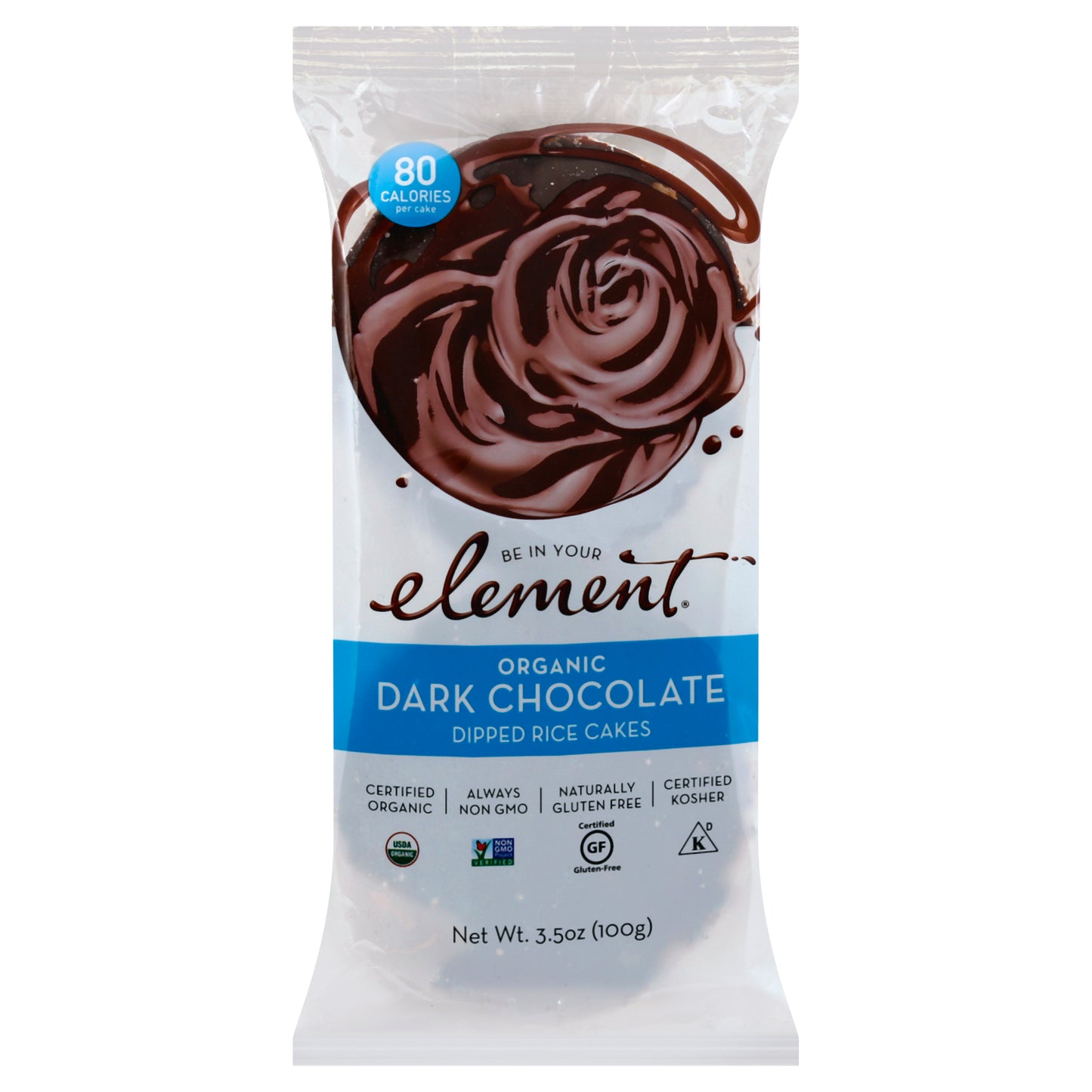 Element Snacks Rice Cake Dark Chocolate 3.5 oz (Pack Of 6)