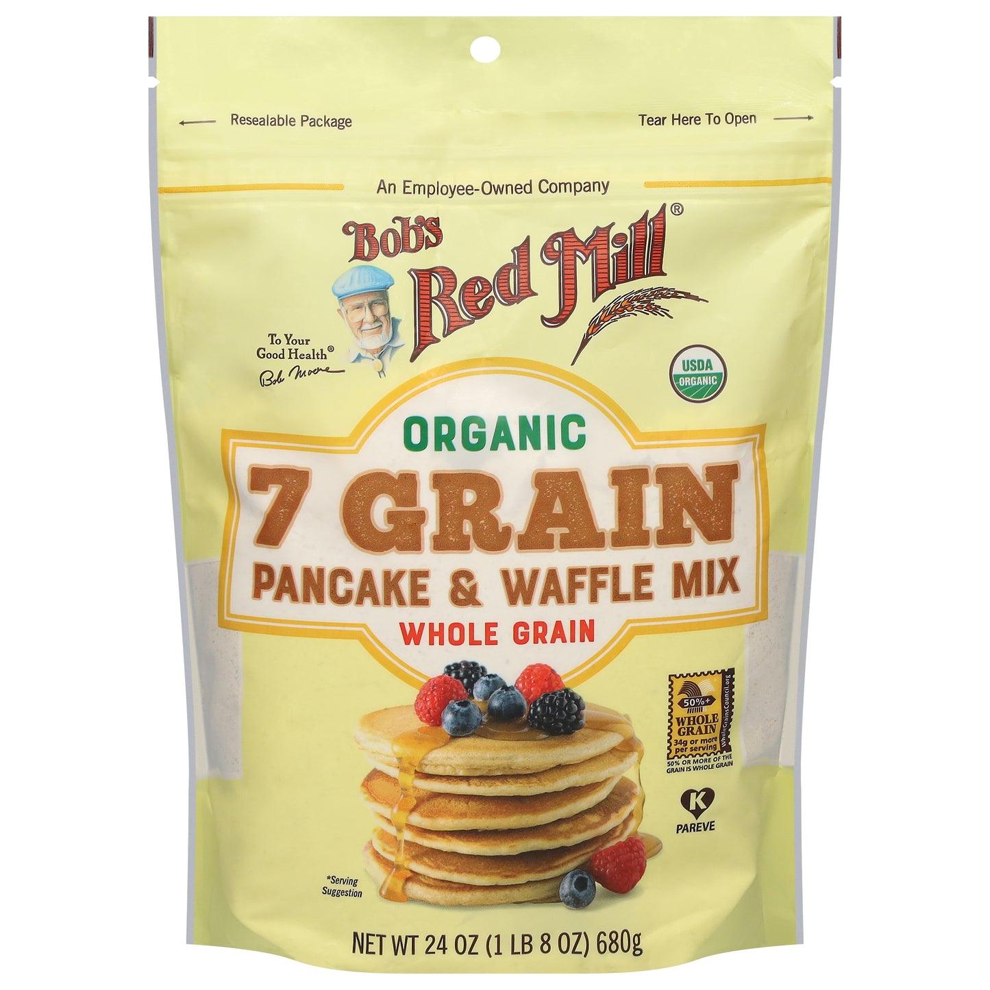 Bobs Red Mill Mix Pancake Wffl 7 Grain 24 Oz (Pack Of 4)