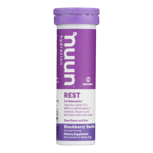 Nuun - Hydration Drink Rest Blackberry Vanilla - 10 TAB (Pack of 8)