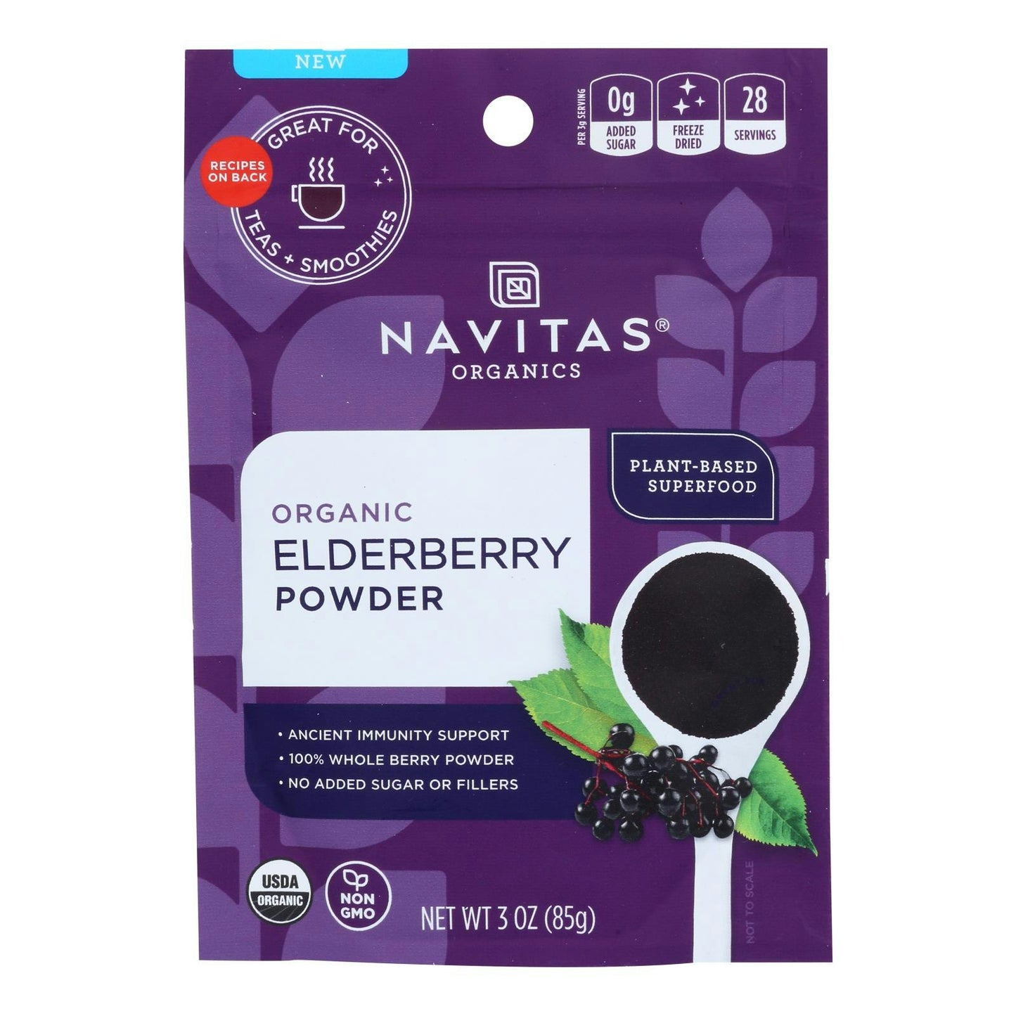 Navitas Organics - Elderberry Powder 3 oz (Pack of 6)