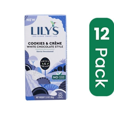 Lily's - Bar Cookie & Cream White Chocolate 2.8 oz (Pack of 12)