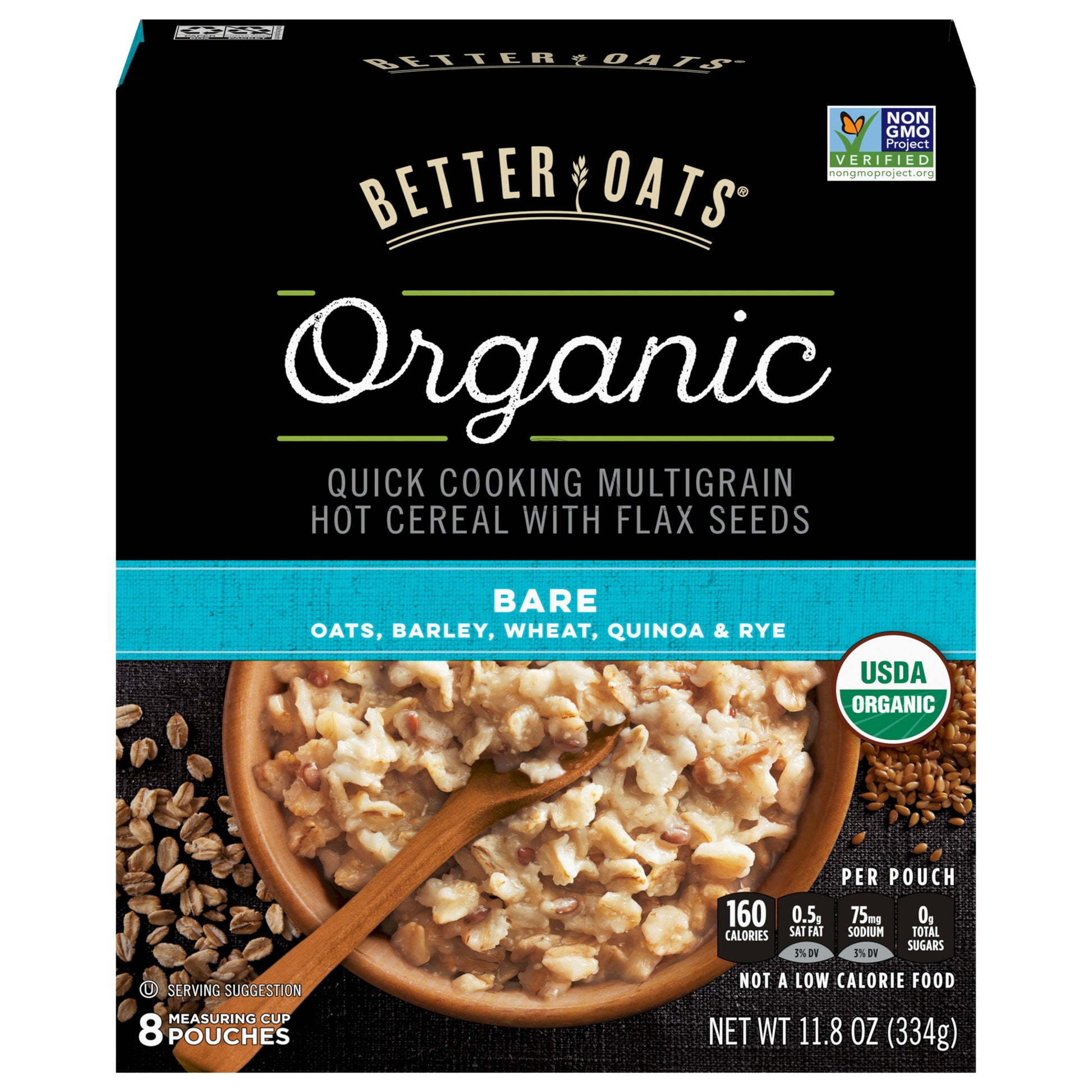 Better Oats Oatmeal Instant Bare Rps 11.8 Oz Pack of 6