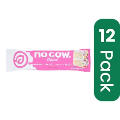 No Cow Bar - Bar Dipped Birthday Cake 2.12 oz (Pack of 12)