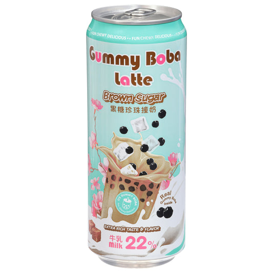 Os Gummy Boba Latte Brown Sugar 15.9 Oz (Pack of 12)