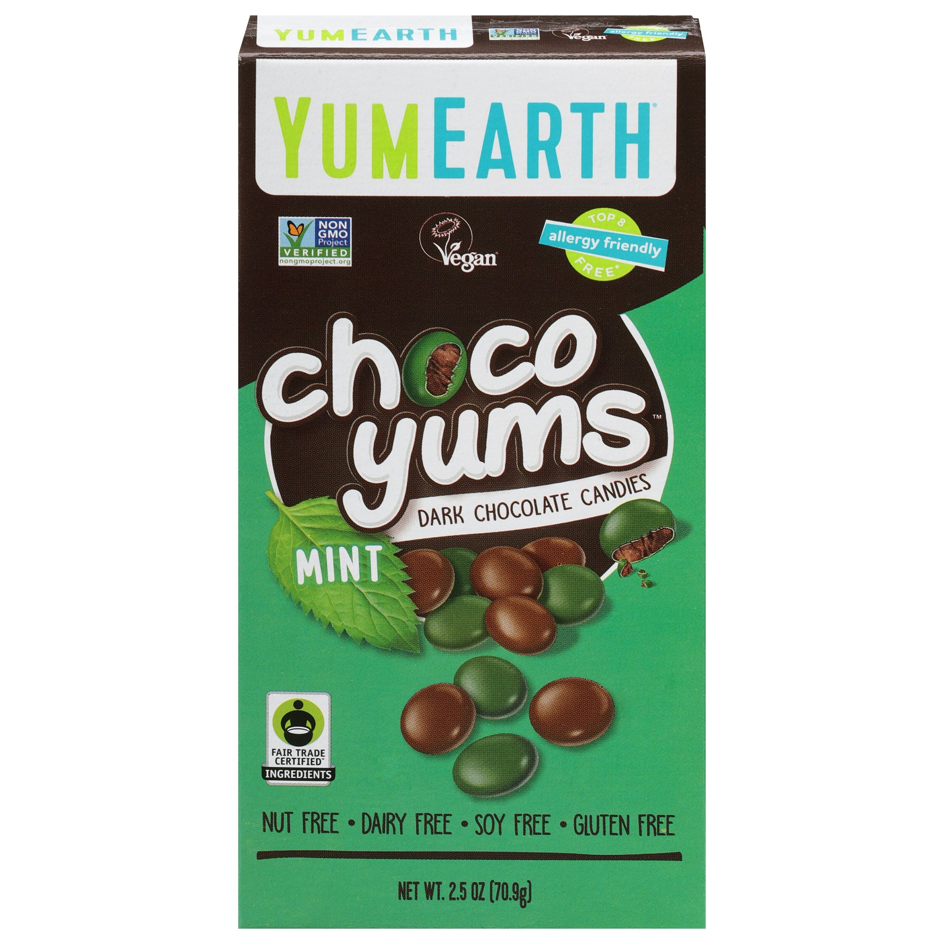 Yumearth Choco Yums Mint 2.5 oz (Pack of 6)