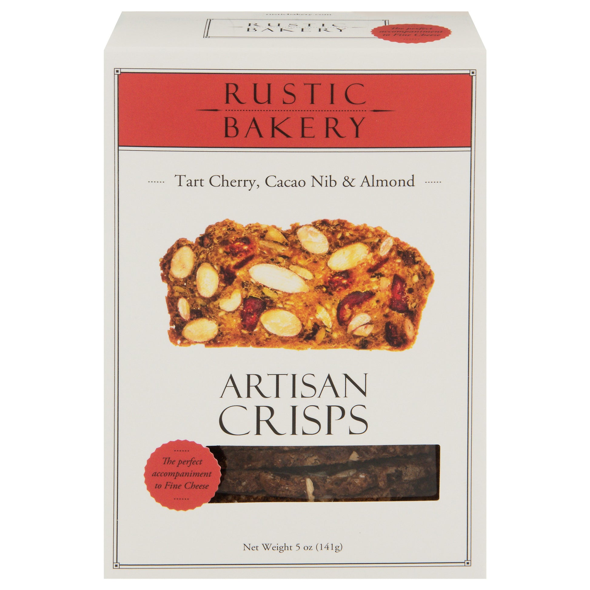 Rustic Bakery Tart Cherry Cacao Nib Almond Artisan Crisps 5 Oz Pack of 12