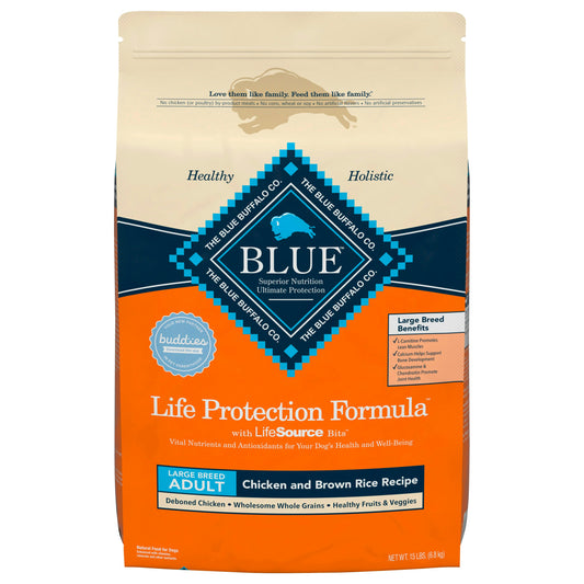 Blue Buffalo Dog Food Large Breed Adult 15 Lb