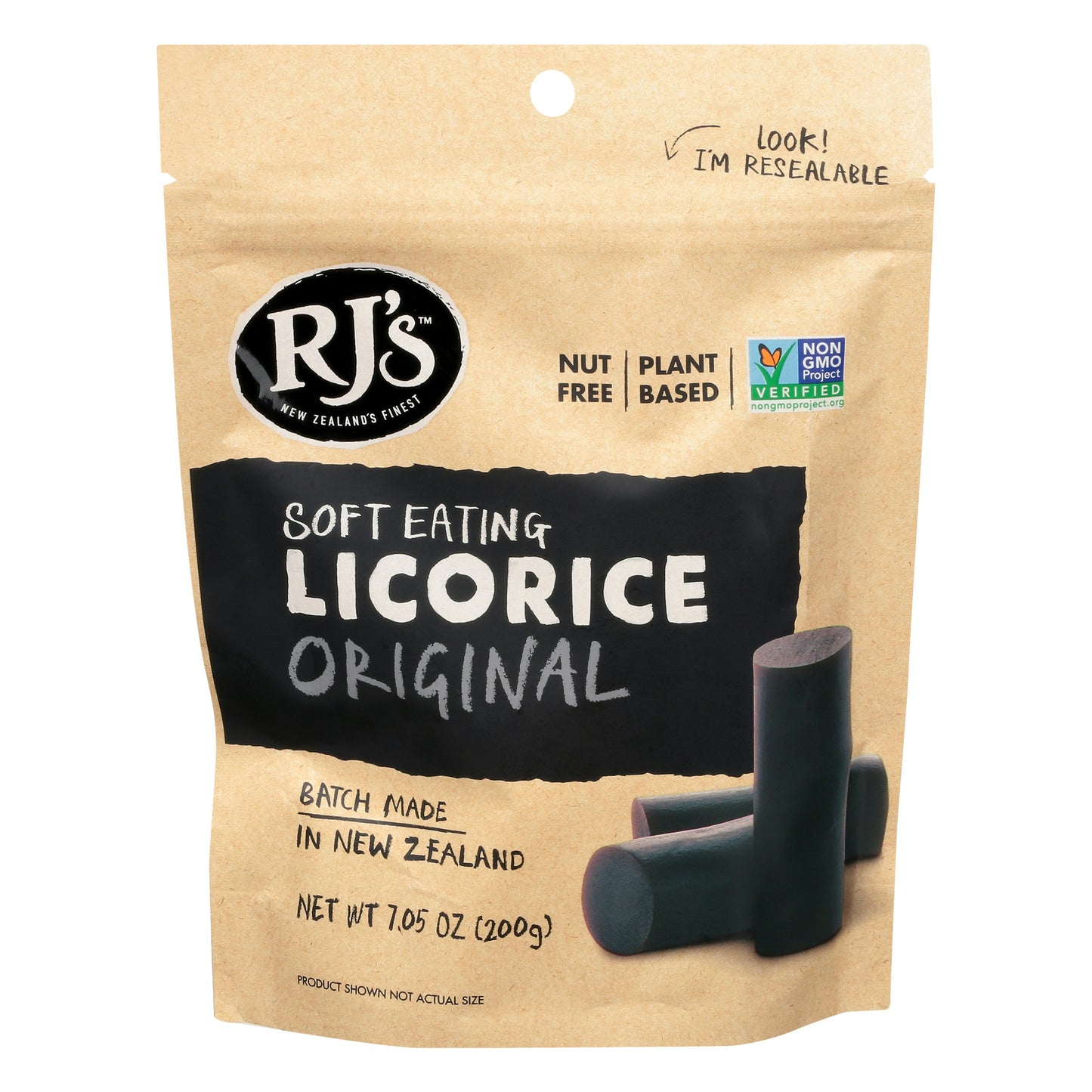 Rjs Licorice Licorice Black Soft Natural 7 Oz (Pack of 8)