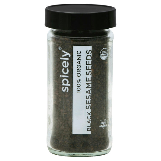 Spicely Organics Spice Sesame Seed Black Jar 2 Oz Pack of 3