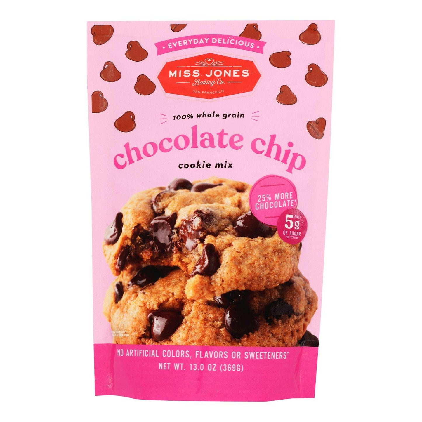 Miss Jones Baking Co - Everyday Delicious Chocolate Chip Cookie Mix 13 oz (Pack of 6)