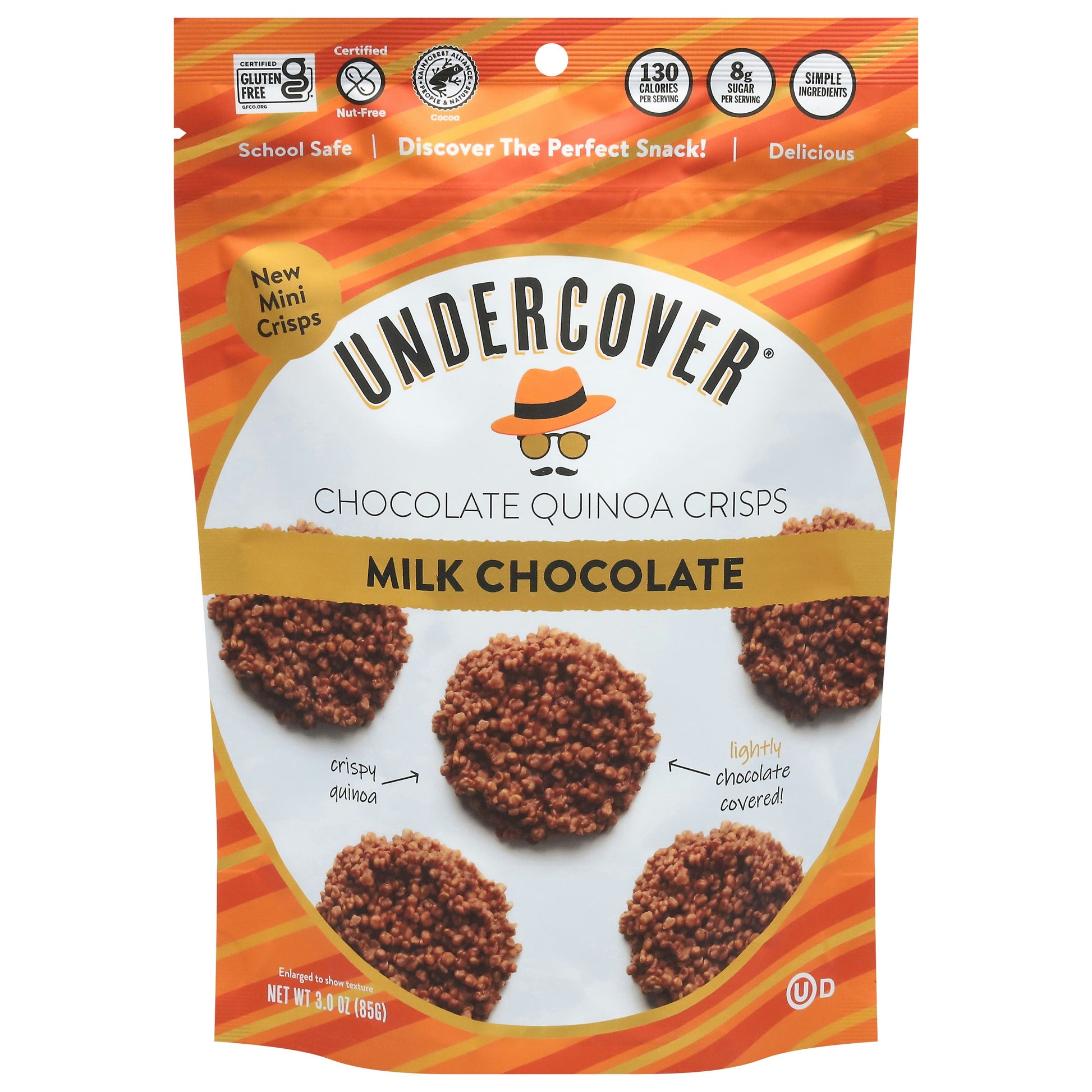 Undercover Quinoa Bites Quinoa Milk Chocolate 3 oz (Pack of 12)