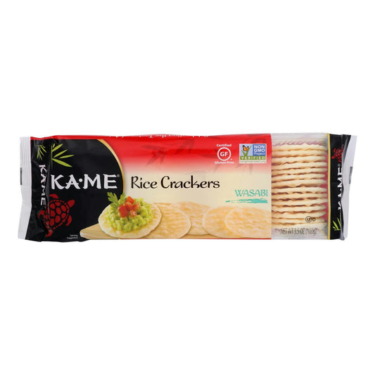 KaMe Rice Crackers - Wasabi - 3.5 oz (Pack of 12)