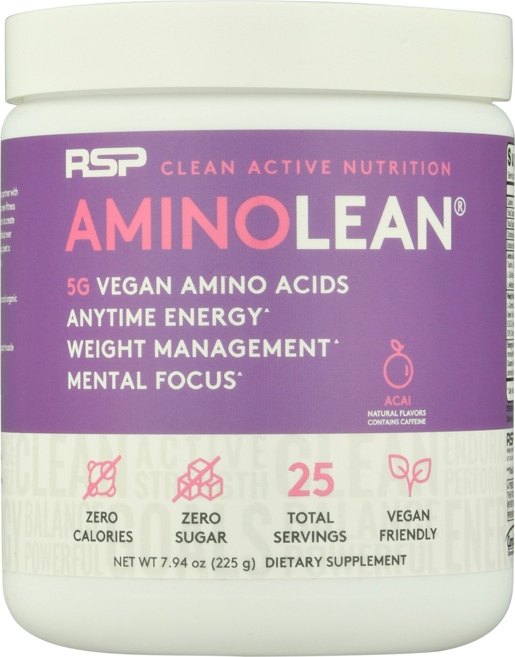 Rsp Nutrition Amino Lean Vegan Acai 225 Gm