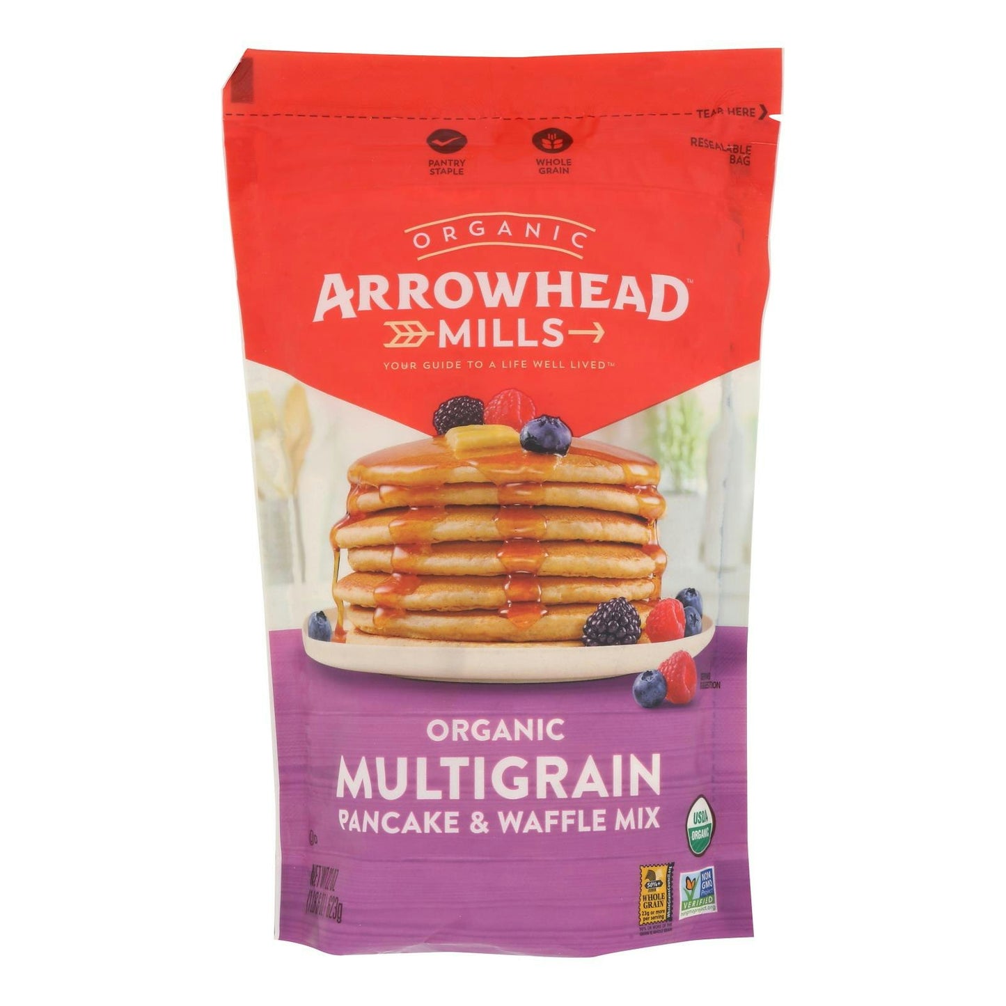 Arrowhead Mills - Pancake Mix Multigrain 22 oz (Pack of 6)