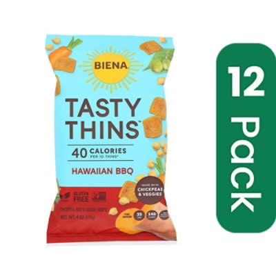 Biena Llc - Tasty Thins Hawaiian Barbeque 4 oz (Pack of 12)