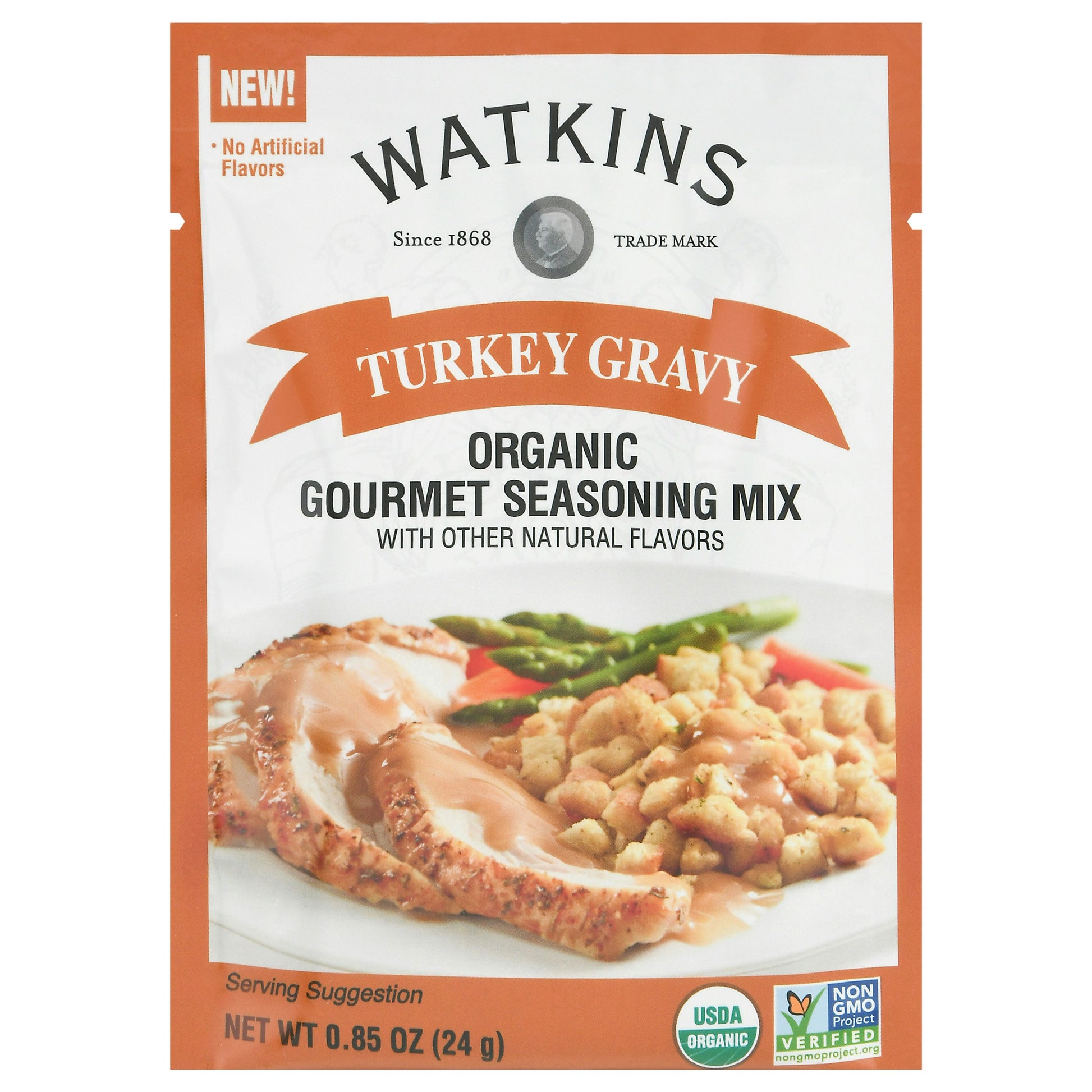 Watkins Ssning Mix Turkey Gravy Organic 0.87 oz (Pack of 12)