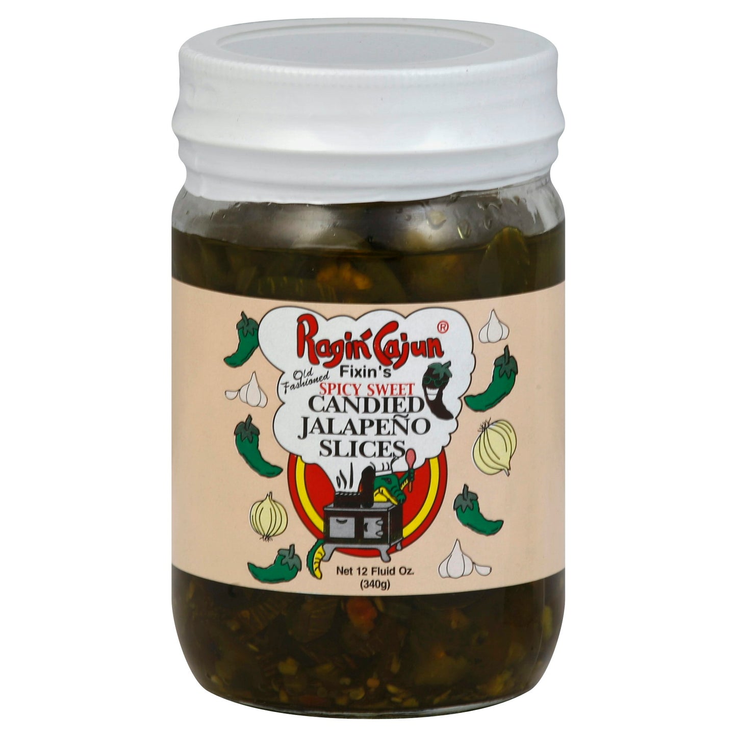 Ragin Cajun Pepper Slice Jalapeno Candi 12 Oz Pack of 12