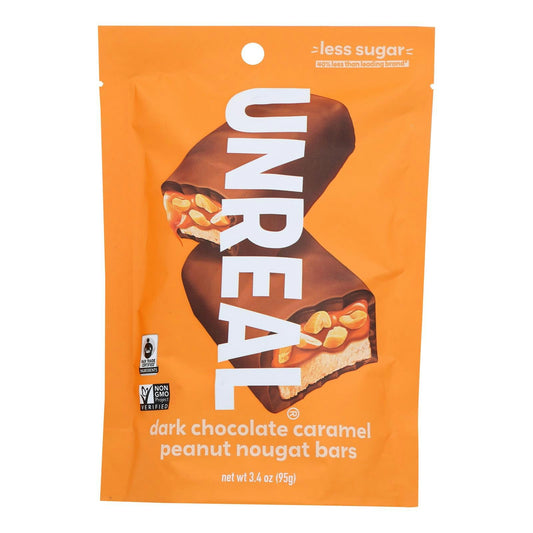 Unreal - Bar Chocolate Caramel Peanut Nougat 3.4 oz (Pack of 6)