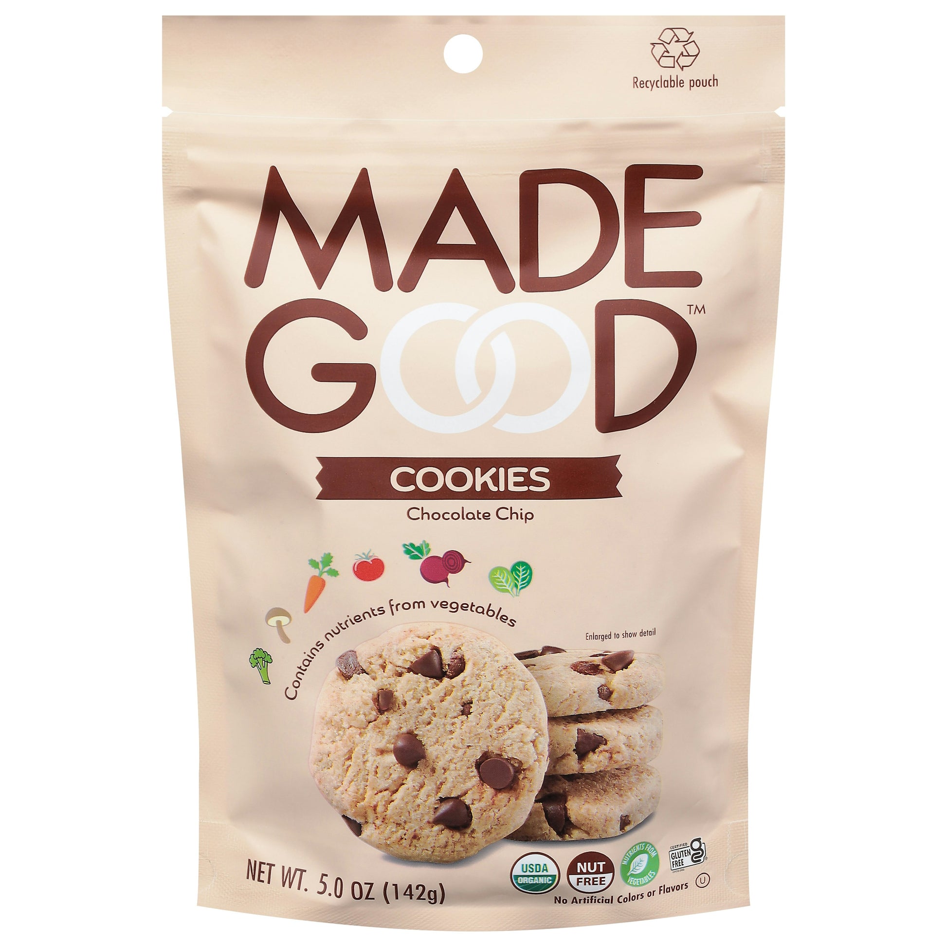 Madegood Cookie Chocolate Chip Organic 5 Oz (Pack of 6)